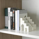 Natural Marble Book Ends for Shelves, Decorative Bookends for Heavy Books, CastleGuard Bookend Book Holder Stopper for Home Office Desk Bookshelf Decoration, Set of 2 (Oriental Calacatta) by CozyNest Decor