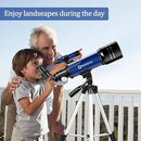 Telescope for Kids & Adults, 70mm Aperture 360mm Refractor (15X-150X) Telescope for Astronomy Beginners, Portable Travel Telescopes with Phone Adapter & 2 Eyepieces by TinyTreasures Baby Boutique
