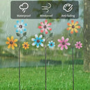 3 Pack Spring Garden Stakes Decor,Metal Flowers Decorative Garden Stakes,Waterproof Metal Yard Art for Outside,Lawn,Patio,Yard(23.1 * 6.7IN) by CozyNest Decor
