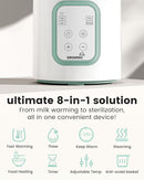 GROWNSY Baby Bottle Warmer, 8-in-1 Fast Baby Milk Warmer with Timer for Breastmilk or Formula, Accurate Temperature Control, 24H Keep, Food Heater&Defrost BPA-Free Bottle Warmer for All Bottles- Green by TinyTreasures Baby Boutique