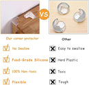 Food-Graded Silicone Clear Corner Protectors, Baby Proofing Table Edge Guards, Pre-Tapep Adhesive Soft for Kids Child Safety Proof, Cabinets Counter Furniture Bumpers (12, 3/5x3/5 in (Width)) by TinyTreasures Baby Boutique