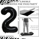 GOER Black Foil Balloons Number 2,Huge Number Balloons for 2nd Birthday Party Supplies Anniversary Decorations (3 pcs,42 inch,32 inch,16inch) by TinyTreasures Baby Boutique