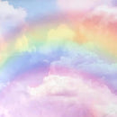HVEST Rainbow Cloud Tapestry Wall Hanging - Rainbow and Pink Cloud With Glow Sunshine in Pastel Sky, Aesthetic Nature Landscape for Living Room Bedroom Decor, 59x51 Inches by CozyNest Decor