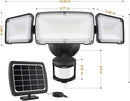 LEPOWER 1600LM LED Solar Security Lights Motion Outdoor, 5500K White Light, IP65 Waterproof Outdoor Flood Solar Light for Yard, Garage（Black） by GreenHaven Gardens