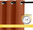 NICETOWN Doorway Curtains for Girls Room 78 inches Long, Grommet Privacy Light & Sound Reducing Room Darkening Window Treatments for Living Room, 2 Panels, Burnt Orange, W52 x L78 by TinyTreasures Baby Boutique