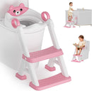 Potty Training Seat, Toddler Toilet Seat With Steps, 2 In 1 Toddler Potty Training Toilet With Splash Guard, Anti-Slip Step Stool Soft Mat, Adjust High Potty Seats For Toddlers Kids Boys Girls by TinyTreasures Baby Boutique