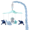 The Peanutshell Crib Mobile for Boys or Girls - Light and Dark Blue Musical Baby Crib Mobile with 12 Lullabies, Ocean Baby Nautical Nursery Decor by TinyTreasures Baby Boutique