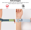 Kids Wristband Compatible with Apple AirTag, Protective Case for Air Tag GPS Tracker Holder with Nylon Bracelet, Adjustable Anti Lost Watch Band for Toddler Child Elder(Dark Blue) by TinyTreasures Baby Boutique