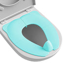 Maliton Travel Potty Seat for Toddler & Kid Travel, Portable Foldable Potty Seat with Storage Bag, Non-Slip Potty Training Toilet Seat Cover wth Splash Guard (Aqua Green) by TinyTreasures Baby Boutique
