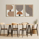 Mid Century Boho Modern Wall Art Set Abstract Geometric Wooden Wall Decor Minimalist Line Neutral Artwork Mid Century Wood Art Decor for Living Room Bedroom Office-16x24Inch x3 by CozyNest Decor