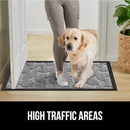 GORILLA GRIP 100% Waterproof All-Season WeatherMax Doormat, 47x35, US Designed Natural Rubber, Stain and Fade Resistant, Low Profile Indoor Outdoor Door Mats, Easy Clean Patio Mat, Light Gray Bones by CozyNest Decor