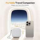 Portable Sound Machine for Travel, White Noise Sound Machine for Sleeping, 52-Hour Lasting Mini Noise Machine with 21 Quality Non-looping Sounds, Headphone Jack, Memory, Timer for Adults,Hotel (White) by TinyTreasures Baby Boutique