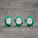 Jxueych Rebellious Frog Figurine, Frog Garden Statue, Tall 3.3 inch, Cute Mini Frog for Fairy Garden Decor, Happy Frog Figurines Outdoor Table Decortation (Frog) by GreenHaven Gardens