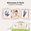 Inkless Baby Handprint and Footprint Kit for Newborn - Baby Footprint Kit, Newborn Keepsake Nursery Picture Frame,Dog Paw Print Maker,Personalized Gifts for New Mom,Showers & Registry(Petal Pink/Gold) by TinyTreasures Baby Boutique