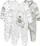 Kiddiezoom Baby and Toddler Boys'Snug Fit Footed One-Piece Romper Jumpsuit Cotton Cotton Footed Outfit by TinyTreasures Baby Boutique