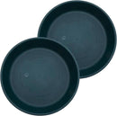 The HC Companies Flower Pot Saucers - Plastic Plant Saucer for Outdoors & Indoors - Traditional Design Plant Pot Trays for Water Drainage - Durable & Stylish Round Plant Tray (21-inch Evergreen) by GreenHaven Gardens