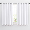 NICETOWN White Room Darkening Curtain Panels - Tripe Weave Thermal Insulated Grommet Room Darkening Window Draperies and Curtains for Bedroom (Set of 2, 66 x 54 inches in White) by TinyTreasures Baby Boutique