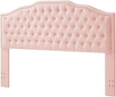 24KF Upholstered Button Tufted King Size Headboard with Nailhead Trim, Elegant Boucle Fabric California King headboard, 6031-K-Boucle-Pink by CozyNest Decor