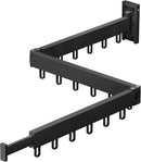 Space Saver Clothes Drying Rack, Wall Mounted, Retractable, Collapsible(Tri-Fold), for Balcony, Bathroom, Black Color by CozyNest Decor