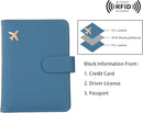 Melsbrinna Rfid Passport Holder for Travel women/Men, Cute Passport Wallet Rfid Blocking Card Slots, Rfid Passport Cover/CaseTravel Wallet, Passport Book Holder (1, Blue) by TinyTreasures Baby Boutique
