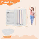 Kids Toy Storage Organizer with 3 Removable Plastic Bins Toddler Montessori Bookshelf with Stuffed Animal Net Holder Baby Bookcase Plush Organizer for Playroom,Bedroom,Kids Room,Classroom,Nursery by CozyNest Decor