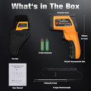 Dual-Mode Infrared Thermometer Gun，-58°F to 1472°F Laser Temp Gun, -58°F to 572°F K‑Type Probe with Humidity Display, 12:1 D:S by TinyTreasures Baby Boutique