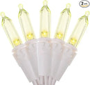 White LED Christmas Lights - 2 Pack 100 Count Warm White Christmas String Lights for Tree, Party, Wedding, Holiday, Indoor and Outdoor Decor, 2 Sets 33 Feet White Wire, UL Certified, Connectable by GreenHaven Gardens