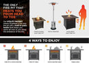 DualHeat by Endless Summer, The Harris, 38" Square Propane Gas Outdoor Fire Pit/Patio Heater by GreenHaven Gardens