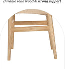 Wishbone Chair Natural Solid Wood Dining Chair/Hans Wegner Y Chair Rattan and Wood Accent Armrest Chairs Set of 2 (Ash Wood + Natural) by CozyNest Decor