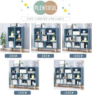 IOTXY Wooden Open Shelf Bookcase - 3-Tier Floor Standing Display Cabinet Rack with Legs, 10 Cubes Bookshelf, Bright Blue by CozyNest Decor