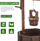 Wooden Wishing Well with Hanging Bucket, Outdoor Rustic Wishing Well Planter for Flowers and Plants, Well Covers for Yard, Garden Decor for Outside by GreenHaven Gardens