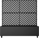 Casaphoria Metal Raised Garden Bed with Trellis and Wheels, 47"x47"x16" Planter Box for Climbing Plants, Vegetables & Vines, Features Drainage Holes and Privacy Screen (Black-Parallel) by GreenHaven Gardens