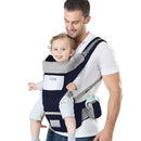 Baby Carrier Ergonomic Infant Carrier with Hip Seat Kangaroo Bag Soft Baby Carrier Newborn to Toddler 7-45lbs Front and Back Baby Holder Carrier for Men Dad Mom (Blue) by TinyTreasures Baby Boutique