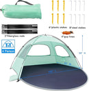 NXONE Beach Tent Sun Shade Shelter for 3/4/6 Person Person with UV Protection, Extended Floor, 3 Mesh Roll Up Windows & 8.0/8.5mm Fiberglass Rods丨Carry Bag Included by TinyTreasures Baby Boutique