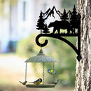 peacoblue Iron Plant Hanger Hook for Outdoor Indoor Hanging Plant Flower Fern Pot Lantern Bird Feeder,12"x15" Weather Resistant Metal Wall Holder for Porch Garden Farmhouse(Forest Bear and Mountain) by GreenHaven Gardens