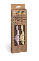 ROARex Vegan Eco Friendly Kids Toothbrush Natural Dinosaurs Made from Plants | 100% Biodegradable and Compostable | 1% for The Planet Product by CozyNest Decor