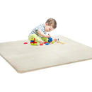 BALAPET Thick Memory Foam 71x59 Play Mat for Playpen, Super Soft Velvet Portable Baby Playpen Mat for Kids Toddler Crawling and Play, Non-Slip Bottom Playmat, Cream by TinyTreasures Baby Boutique