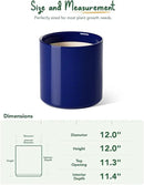 LE TAUCI 12 Inch Pots for Plants, Ceramic Large Plant Pot for Indoor Plants, Mid-Century Modern Flower Planter Pots with Drainage Hole and Removable Plug, Round Planter Pot, Sapphire Blue by CozyNest Decor