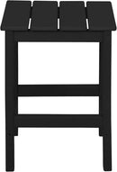 WO Home Furniture Adirondack Chair Table Set of 2 PCS Outdoor Folding Chair w Side Table Weather/UV Resistant for Lawn, Garden, Bon Fire, Balcony (Black) by GreenHaven Gardens
