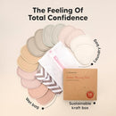 14-Pack Organic Nursing Pads - Washable Breast Pads for Breastfeeding, Nursing Bra Nipple Pads for Breastfeeding, Pumping Bra Reusable Breast Pads, Maternity Breastfeeding Bra Pads (Neutrals, M 3.9") by TinyTreasures Baby Boutique