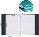 Inspirational Leather Photo Album,Magnetic Self-Stick Page Photo Album,Family Album,Hand Made DIY Albums Holds 3x5, 4x6, 5x7, 6x8 Photos (light blue-always remember) by TinyTreasures Baby Boutique