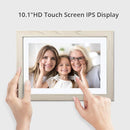 Dragon Touch Digital Picture Frame WiFi 10 inch IPS Touch Screen Digital Photo Frame Display, 32GB Storage, Auto-Rotate, Share Photos via App, Email, Cloud, Classic 10 White, XKS0001-WT-US2 by TinyTreasures Baby Boutique