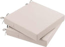 AAAAAcessories Outdoor Seat Cushions for Chairs, Waterproof, Fade-Resistant Patio Furniture Replacement Cushions, 18" x 18" x 2", Set of 2, Khaki Beige by GreenHaven Gardens