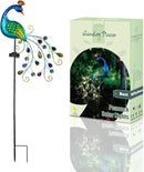 VEWOGARDEN Metal Peacock Solar Garden Lights Stakes - Waterproof Landscape Path Lights for Outdoor Patio Lawn Yard Decorations (38"*14"*2.5")Outdoor by GreenHaven Gardens