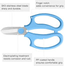 Flower Scissors, Strong Floral Shears, Premium Steel Garden Pruning Shears Floral Fruits Leaf Scissors Hand Pruner Snip Trimming Tool for Gardening Flower Arrangement, Light Blue by GreenHaven Gardens