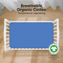 KeaBabies 2-Pack Organic Crib Sheets for Boys, Girls - 52x28 Fitted Crib Mattress Sheet Neutral, Breathable Jersey Cotton Cover for Baby Bed, Toddler Mattress, Soft & Cute Prints (Cornflower) by TinyTreasures Baby Boutique