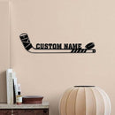 Custom Hockey Stick LED Sign – Personalized Name Light Up Hockey Sign, Neon Wall Light with Puck, Hockey Wall Decor for Boys Room, Man Cave, Players by CozyNest Decor