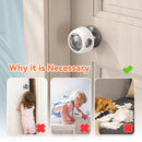 SAFELON 4 Pcs Transparent Safety Door Knob Covers for Toddler, Childproof Door Locks, Easy to Install (Clear-White) by TinyTreasures Baby Boutique