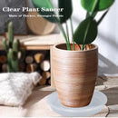 Plant Saucer 2 Pack of 14 inch, Clear Plastic Flower Plant Pot Saucer, Heavy Duty Plant Drip Trays Saucers for Indoor, Plant Water Tray for Planters by GreenHaven Gardens