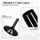 XUWAIDSGN Acrylic Champagne Flutes Toasting Glasses Unbreakable Mimosa Bar Reusable Wine Glasses Vintage Champagne Flutes Stemmed Drinking Cups 5.4 OZ for Christmas Birthday (100, Black) by CozyNest Decor